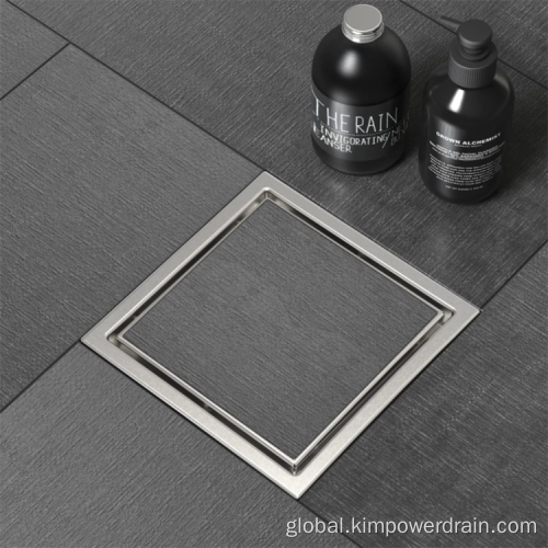 6 Inch Stainless Steel Shower Drain square bathroom anti odor floor drain Factory